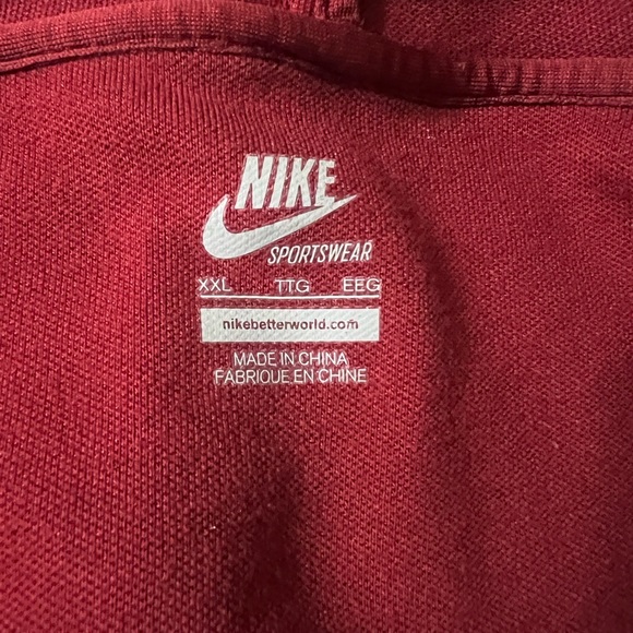 Men’s Nike Burgundy and Black Zip-UpTrack Jacket Excellent condition 2X - Picture 9 of 9